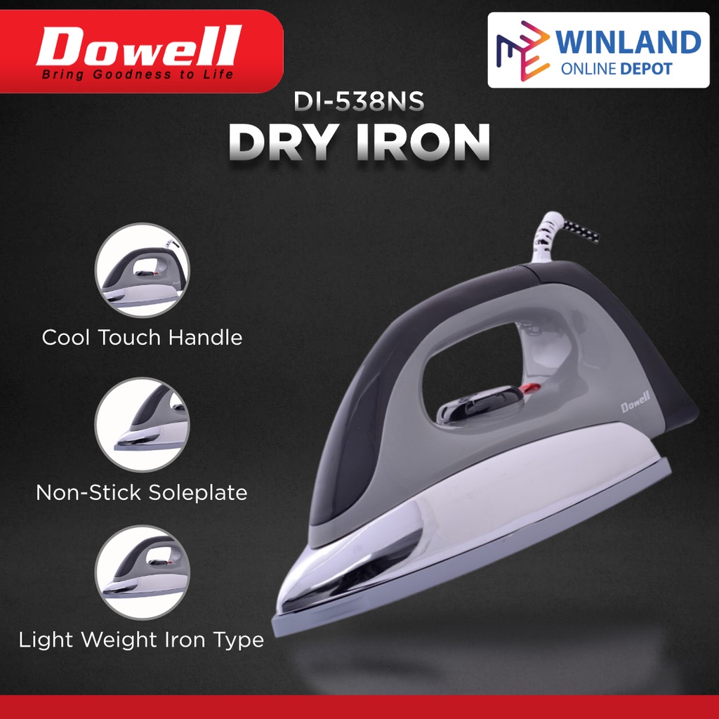 Dowell Original Super Lightweight Flat Dry Iron DI583NS *Winland