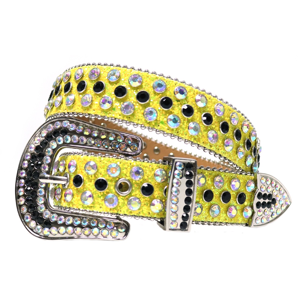 Kids Cowgirl Rhinestone Studded Belt - 1 1/16" (27mm) Skinny Western Belt For Girls & Boys