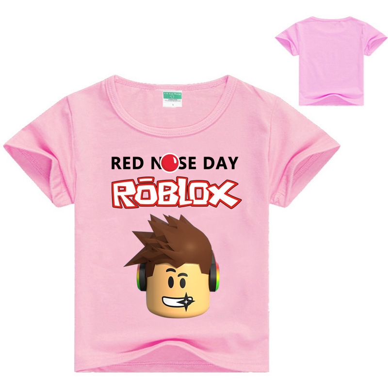 New Short Sleeved Roblox Red Nose Day T Shirt For Boys And Girls Cartoon Children S Wear Shopee Philippines - boys girls cartoon roblox t shirt clothing red day long sleeve hooded sweatshirt clothes coat long sleeve t shirt tops tees le157