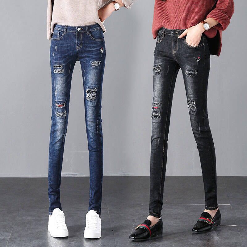 ripped jeans high rise