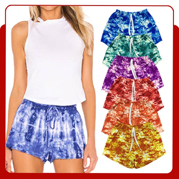 Trendy Women's Tie Dye Dolphin Shorts | Shopee Philippines