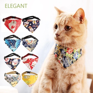 ELEGANT Fashion Trigon Scarf Adjustable Cat Saliva Towel Cat Collar Kitten Bandana Cartoon Bow Tie Dog Triangle Bibs Cat  Accessories Handmade Pet Supplies