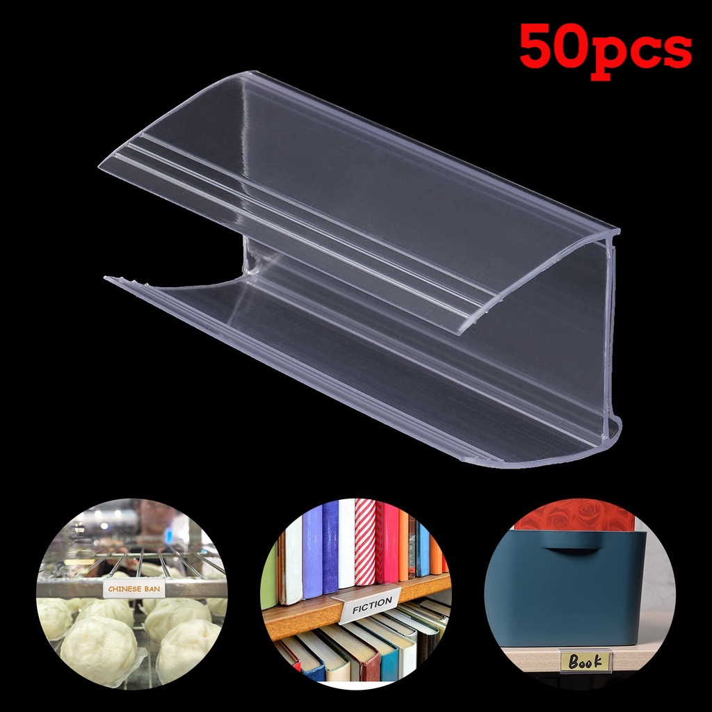 50PCS PVC Retail Price Label Holder Shelf Retail Price Tag Label Card ...