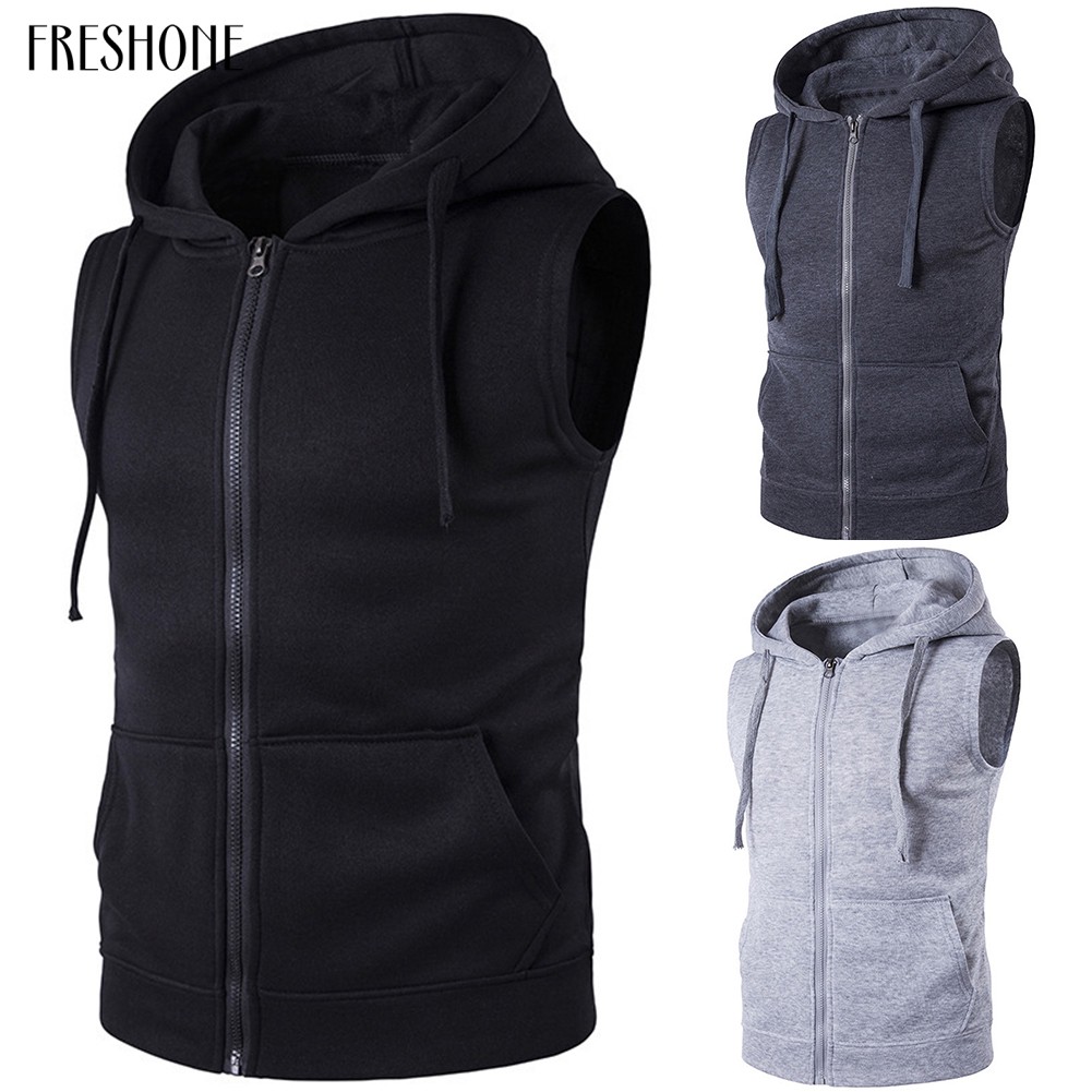 sleeveless hoodie jacket