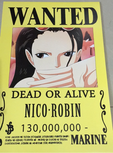 Anime Yellow Wanted One Piece Poster Shopee Philippines