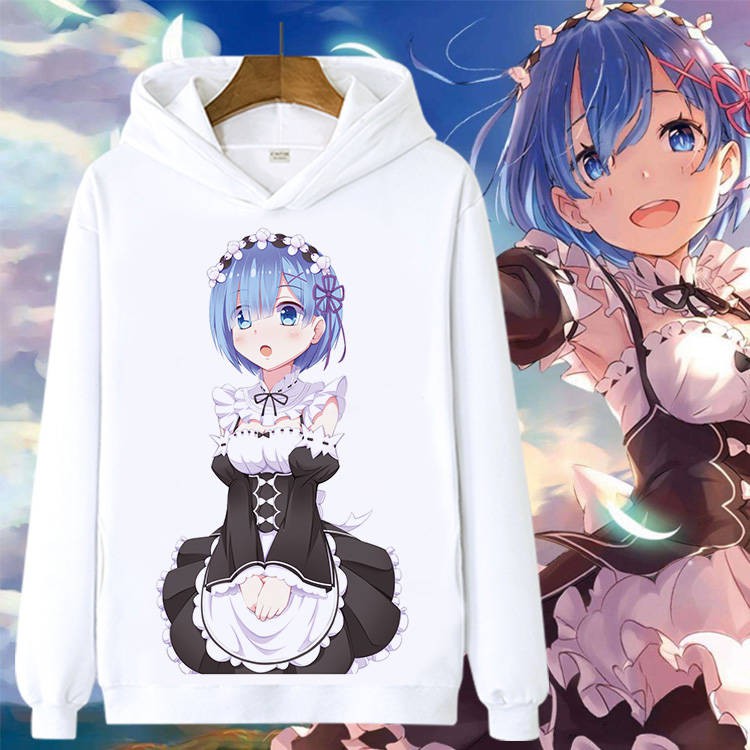 remlam sweatshirt hooded re zero life from another world life peripheral  clothes anime coat 2d