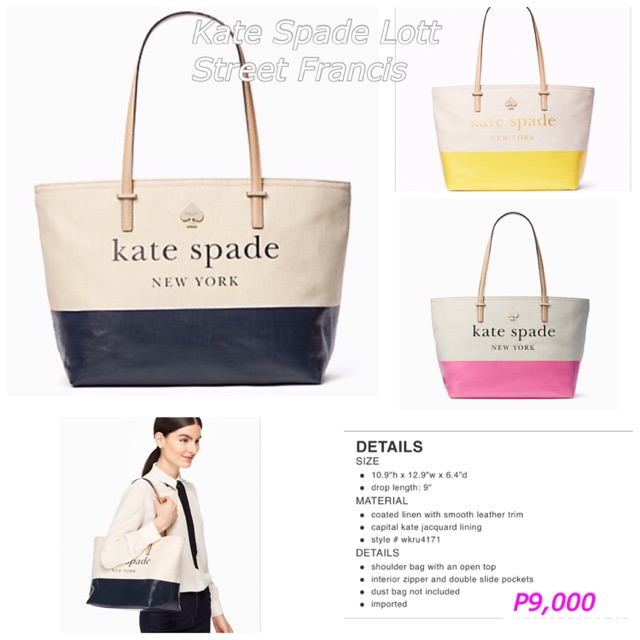 kate spade canvas tote bag