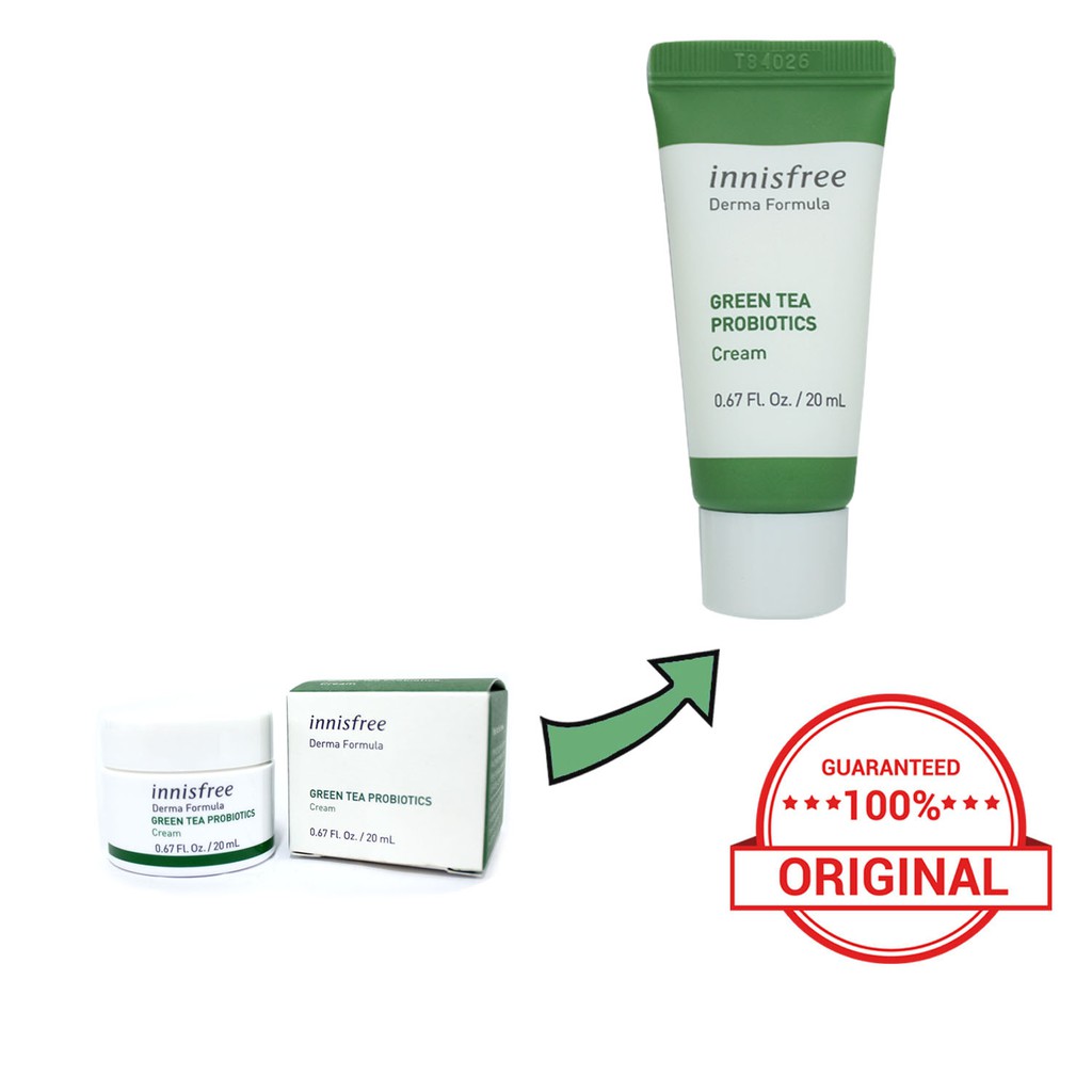INNISFREE Derma Formula Green Tea Probiotics Cream [New Version] 20ml