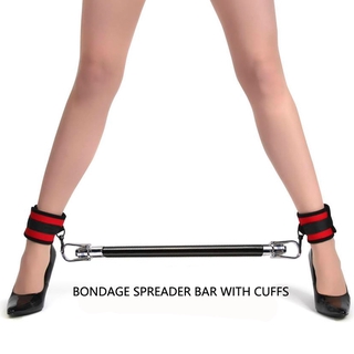 B BDSM Bondage 16 Inch Stainless Steel Spreader Bar With Leather Cuffs Fetish Restraint Sex Toys For #8