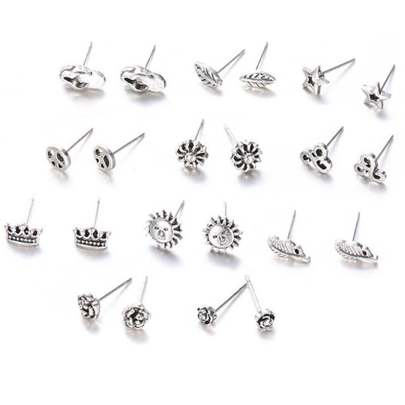 womens silver stud earrings