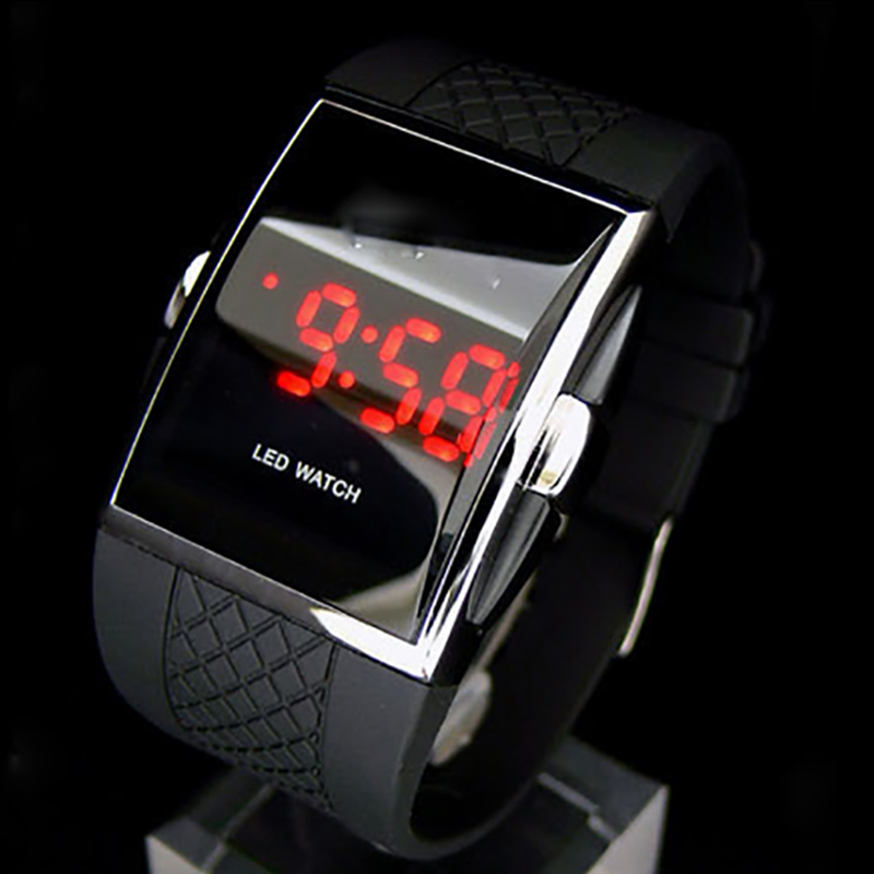 silicone digital led watch