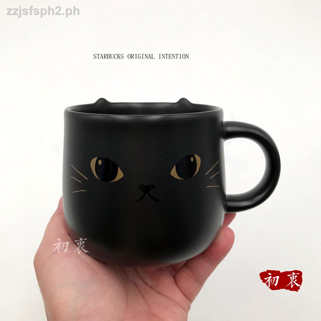 Taiwan Starbucks Halloween Cup 2020 Valentine S Day Cute Black Cat Shape Handle Ceramic Mark Drinking Shopee Philippines