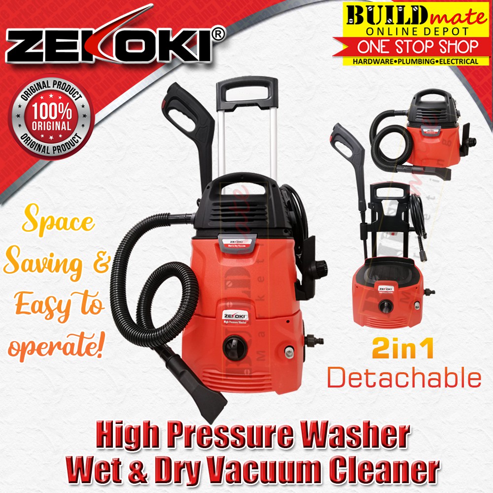 ZEKOKI 2IN1 Pressure Washer 1700W and Vacuum Cleaner 700W ZKK1090WV