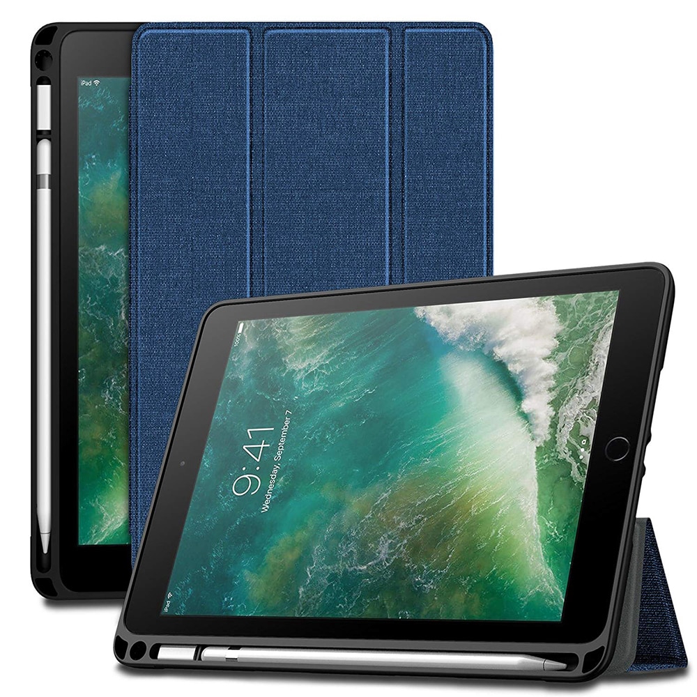 Ipad Pro 9 7 16 Cloth Texture Case With Apple Pencil Holder Smart Leather Soft Silicone Back Case Shopee Philippines
