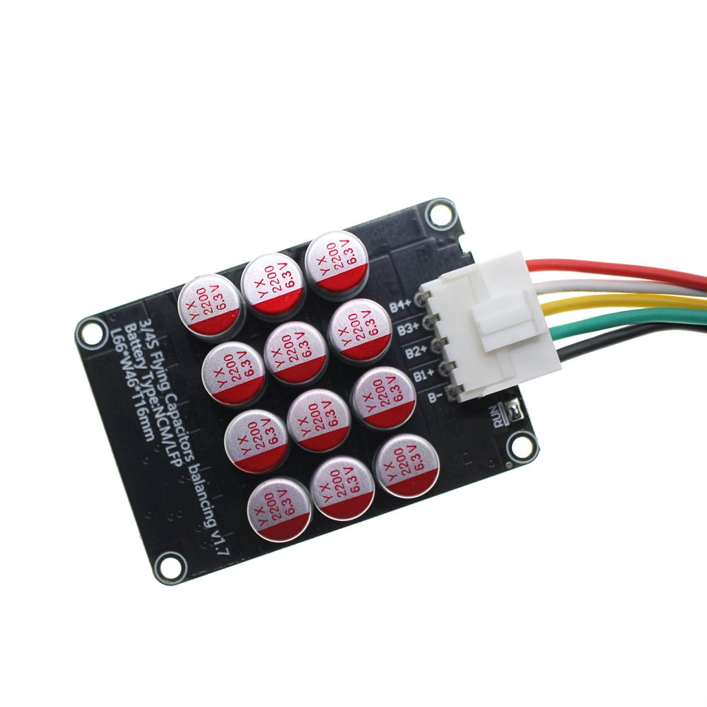 5.5A BMS 4S Active Balancer Board Li-Ion Lifepo4 LTO Battery Capacitor Equalizer Power Transfer With Acrylic Case 1 SET