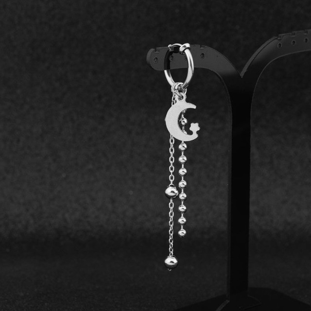 1pc Kpop  Piercing Non-piercing Long Chain Stick Earing stainless steel Earclip pierced Gril Women Earclip   JK V JIMIN SUGA JIN RM J-HOPE