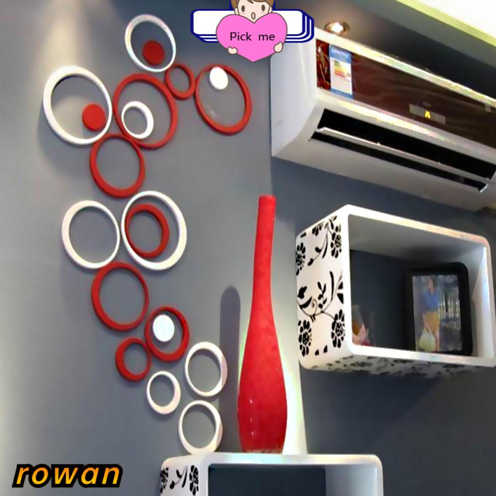 ROW Acrylic Wall Stickers Removable 3D Circles Round Decals TV Background  Wall Art DIY Home Decor Mural yellow/orange/white 5PCS/Set | Shopee  Philippines