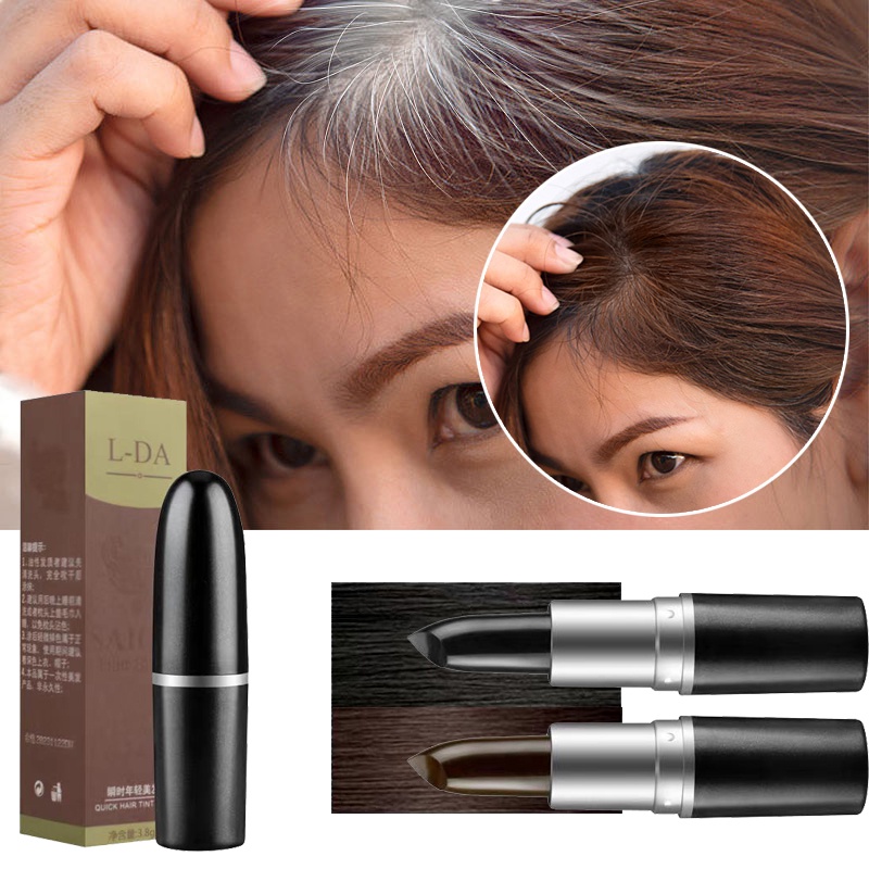 Black Brown One-Time Hair dye Instant Gray Root Coverage Hair's Color Cream  Stick Temporary Cover Up White Hair Colour Dye  | Shopee Philippines