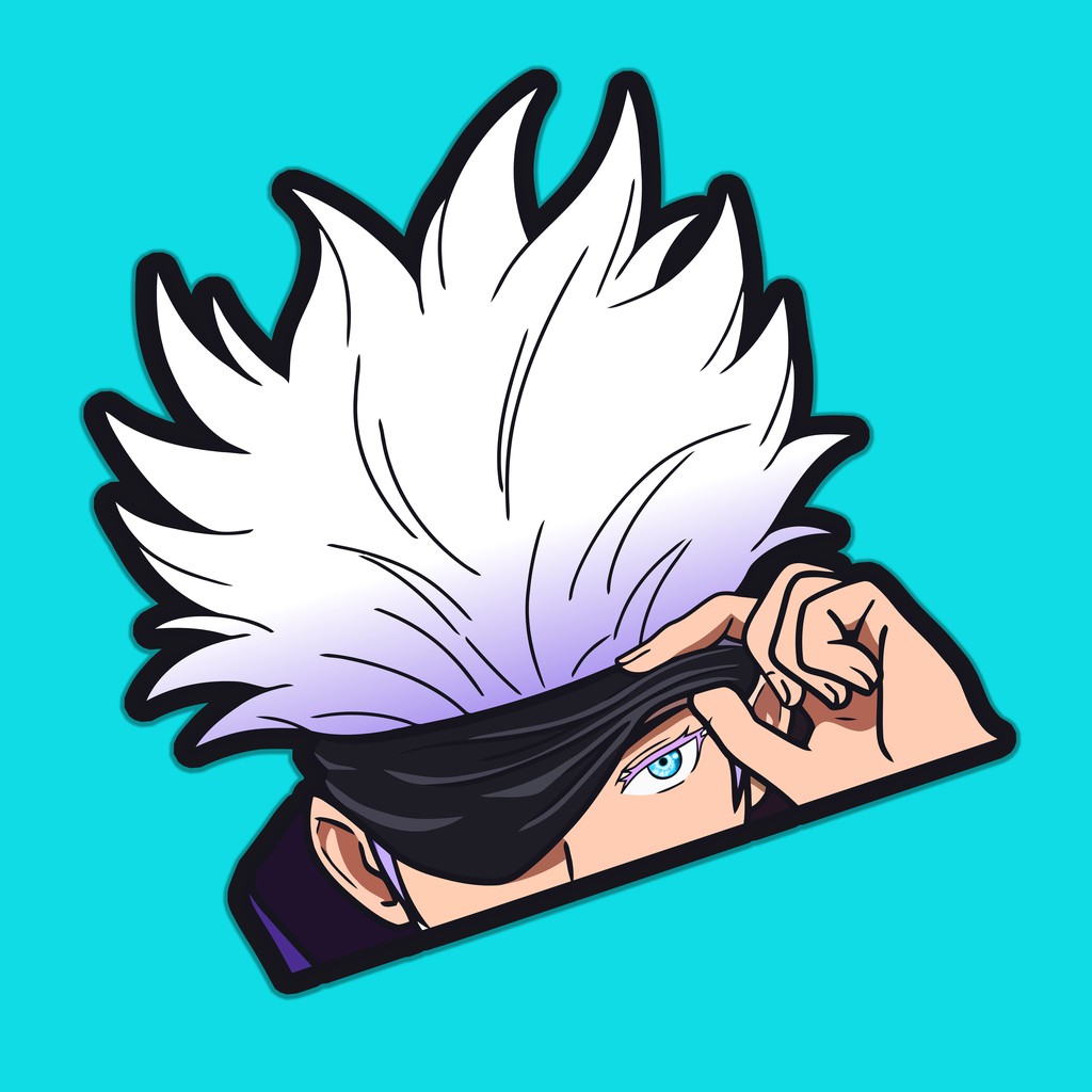 Jujutsu kaisen gojo satoru waterproof vinyl sticker peeker | Shopee