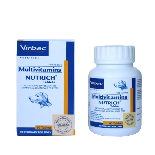 Virbac Nutrich Vitamins And Minerals 60 Tablets | Shopee Philippines