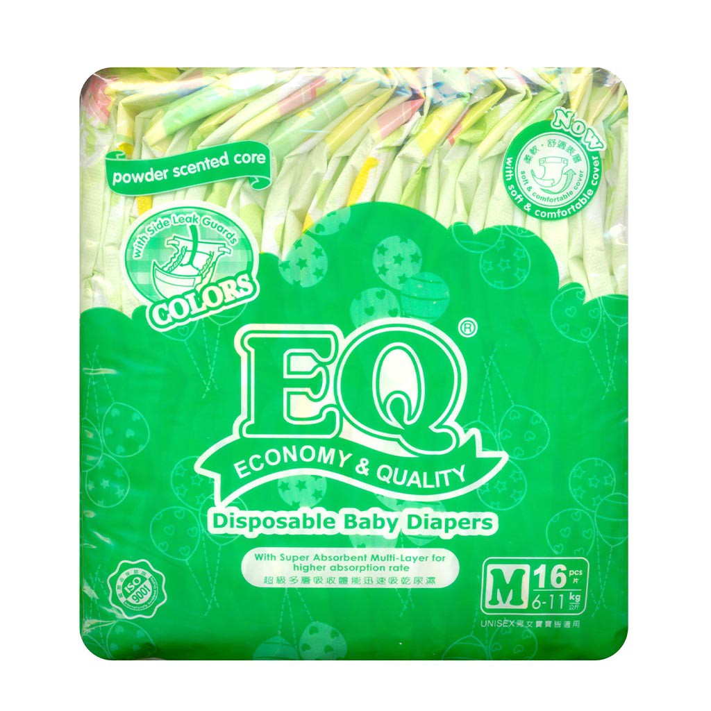 EQ Baby Diaper Colors Budget Pack Medium 16's