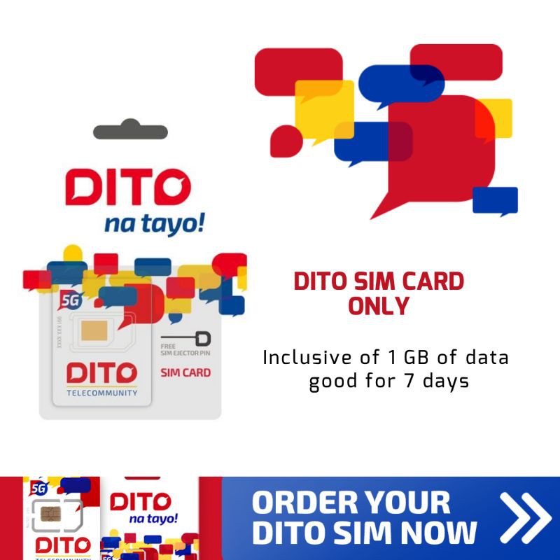 DITO SIM ONLY WITH FREE OF DATA FOR 7 (ACCEPTS COD) | Shopee