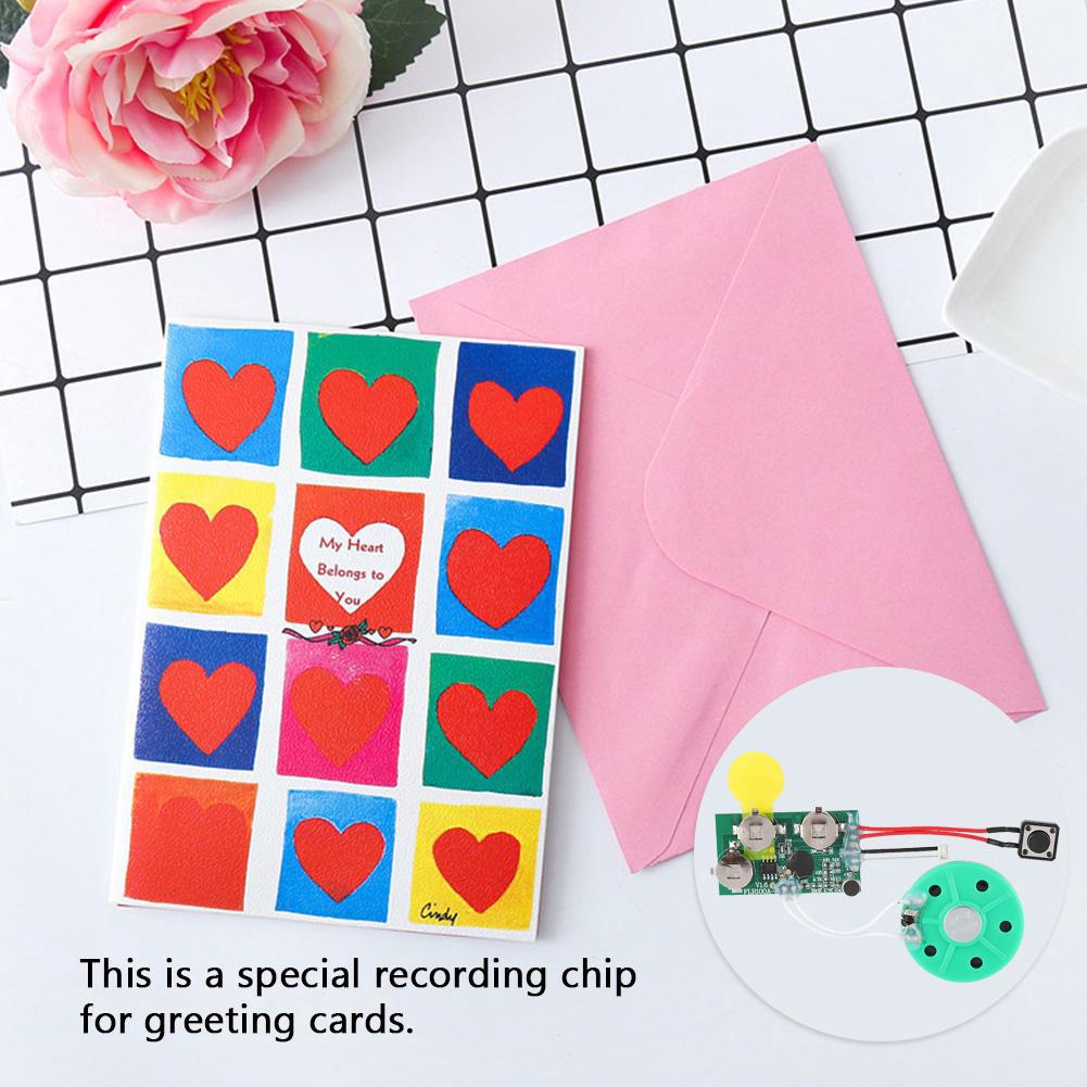 diy greeting card 60 seconds recordable voice chip module