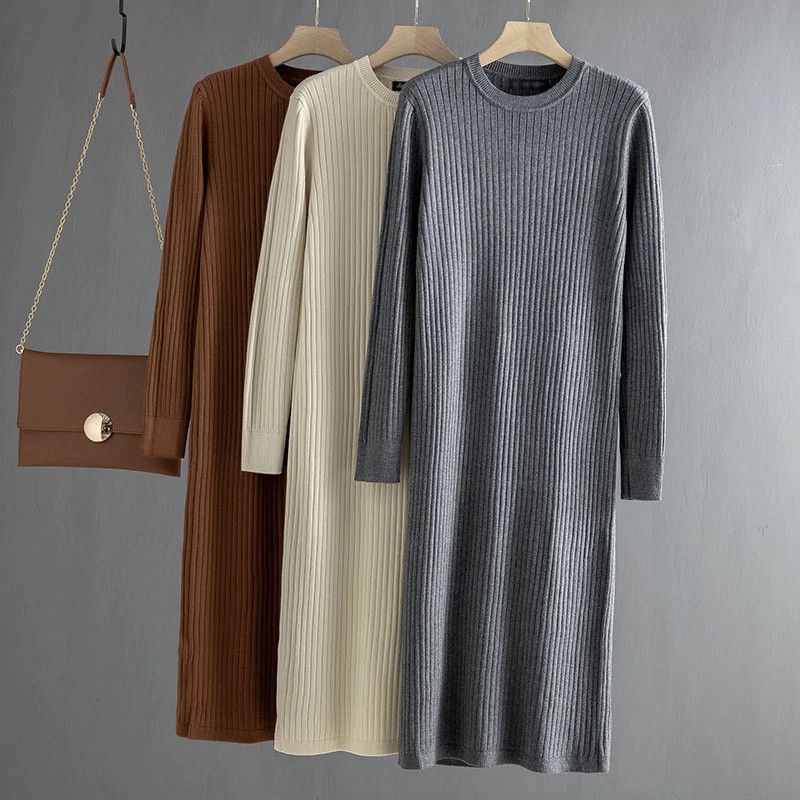 oversized midi sweater dress