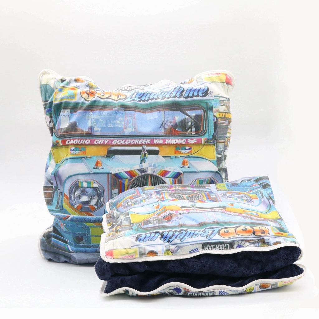 Yuna's Collection 4 in 1 Baguio Colorful Jeepney Throw Bed Pillow