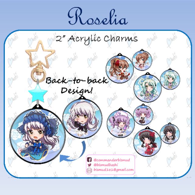 ❣️BanG Dream Bandori Roselia 2" Acrylic | Shopee