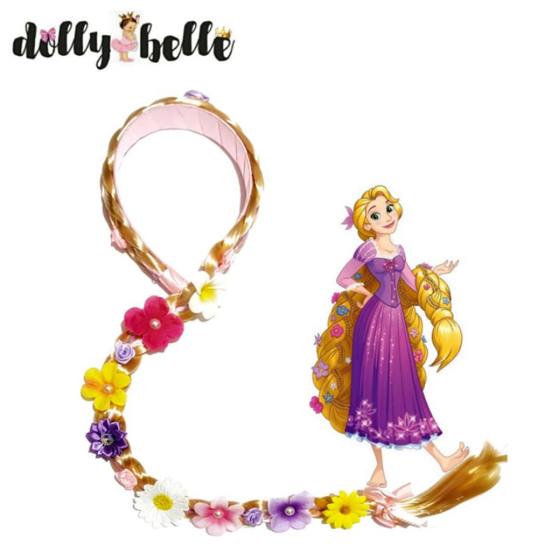 Princess Charms Series Rapunzel Tangled Braided Hair Headband Rapunzel Long Braid Shopee Philippines