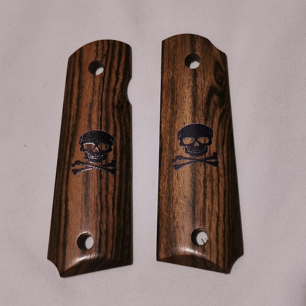 2pcs Custom Tactical 1911 Grips Accessories Wengue Wood CNC Tool Material Scales 