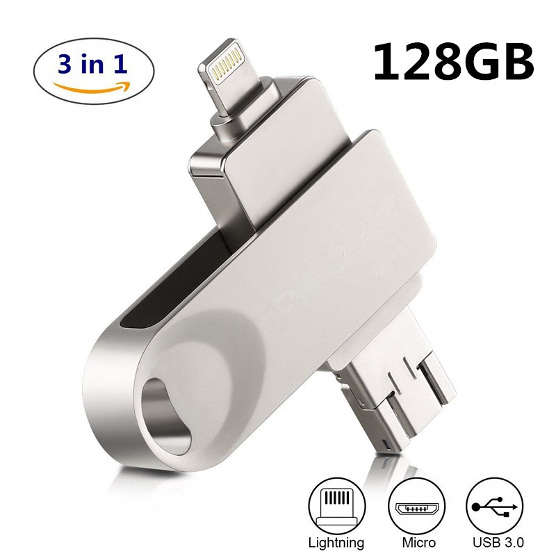 USB flash drive 128GB iPhone OTG flash memory for iPad... Shopee