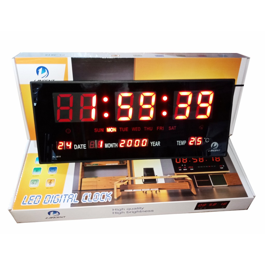 18 Inches Digital Led Wall Clock With Different Light Color (NOT