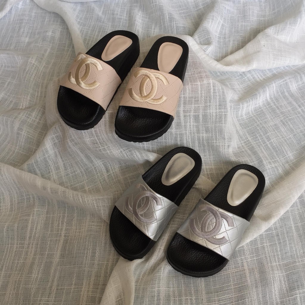 chanel sliders womens