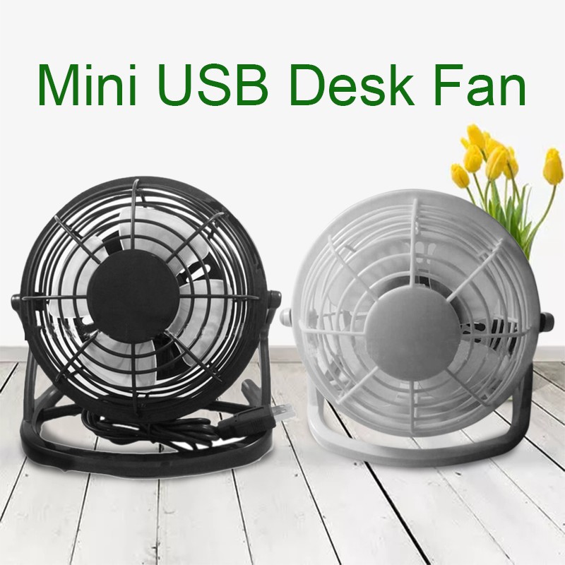 Mini Usb Rechargeable Desk Fan Quiet Cooler Home Office Personal