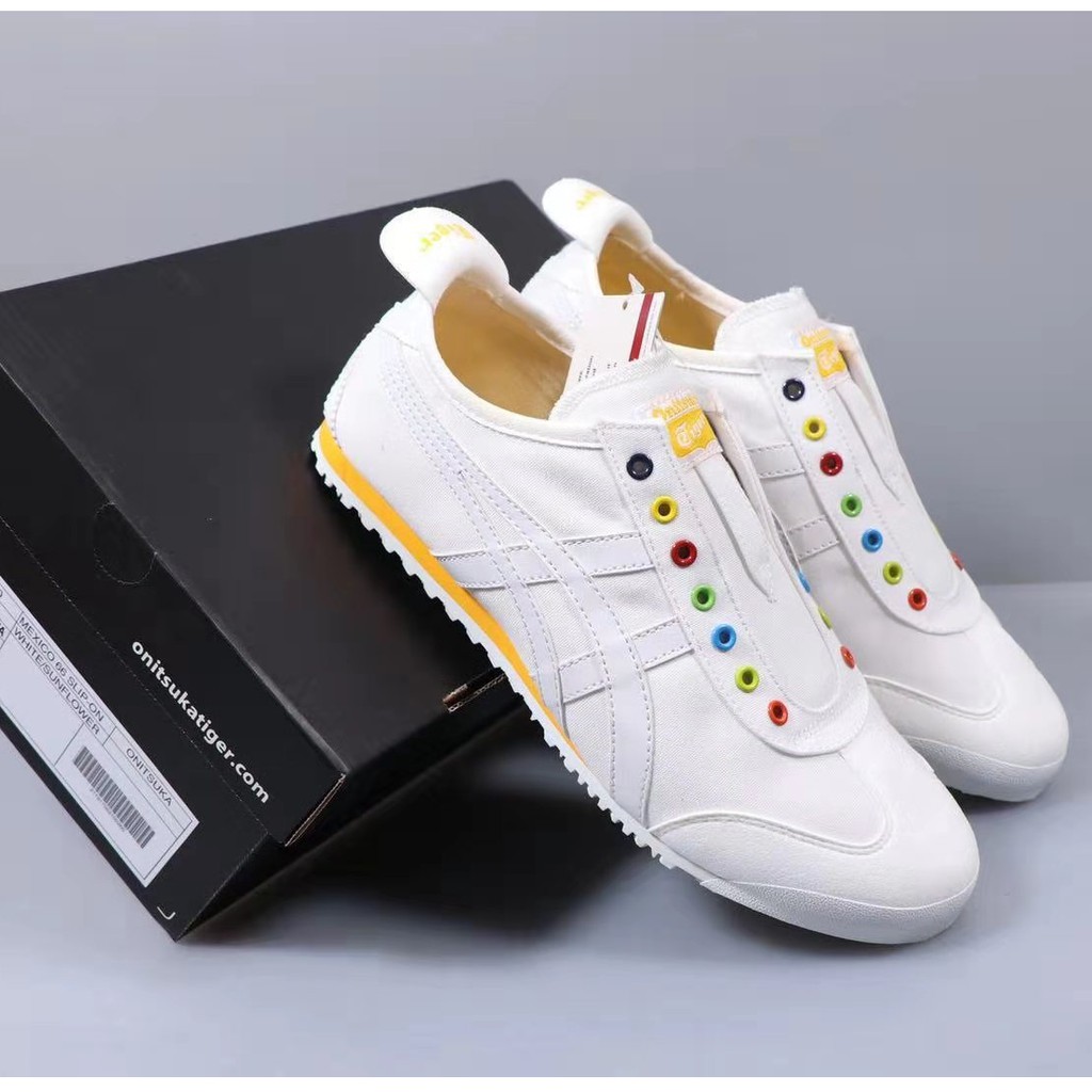 white rainbow sneakers