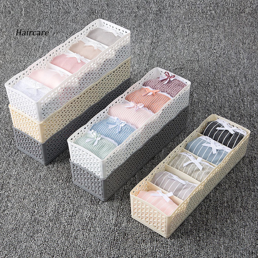 Hc Fashion Hollow Plastic Drawer Closet Storage Box Underwear