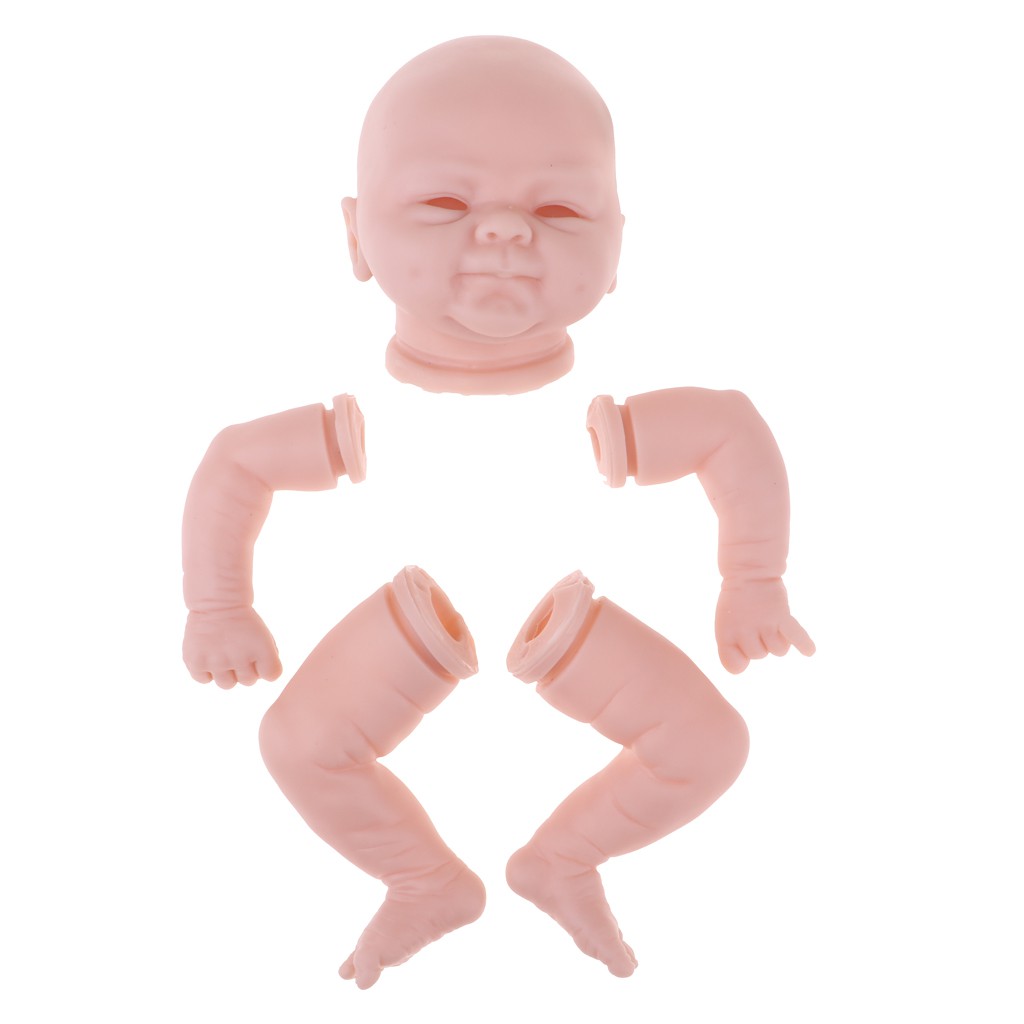 Real Touch 22/" Reborn Kits Unpainted Baby Doll with Head 3//4 Arms Full Legs