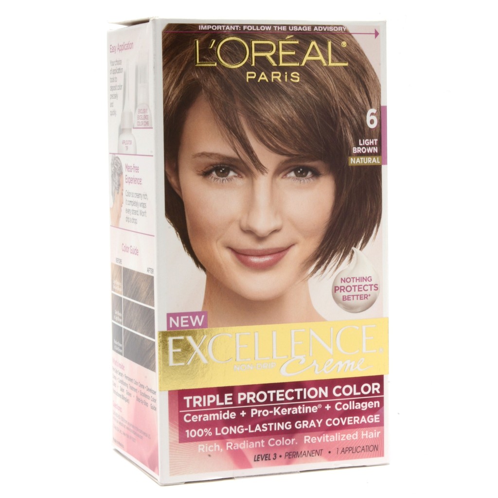 Loreal Paris Excellence Cream Hair Color 6 Light Brown Shopee