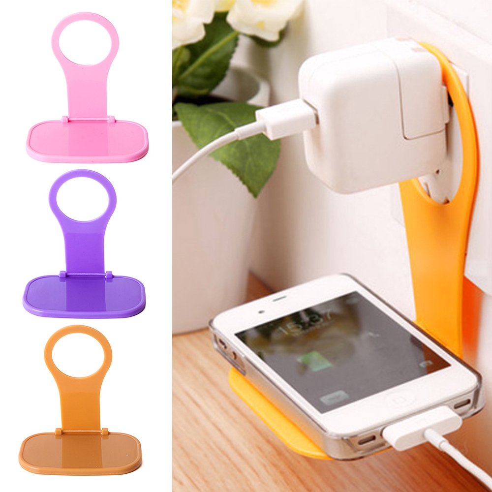Portable Fold Wall Charger Charging Hang Mount Holder for Mobile Cell