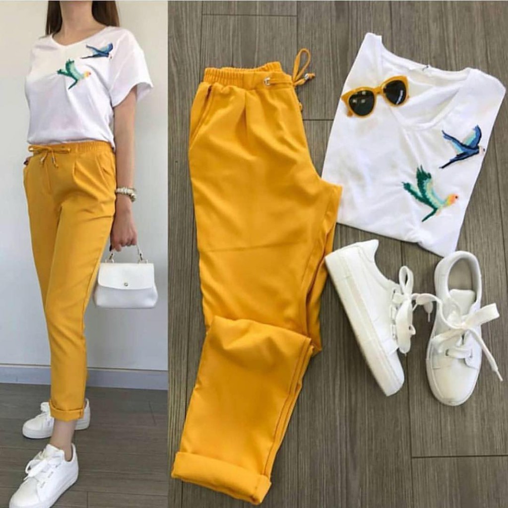 korean terno pants(top and pants) formal use casual terno | Shopee ...