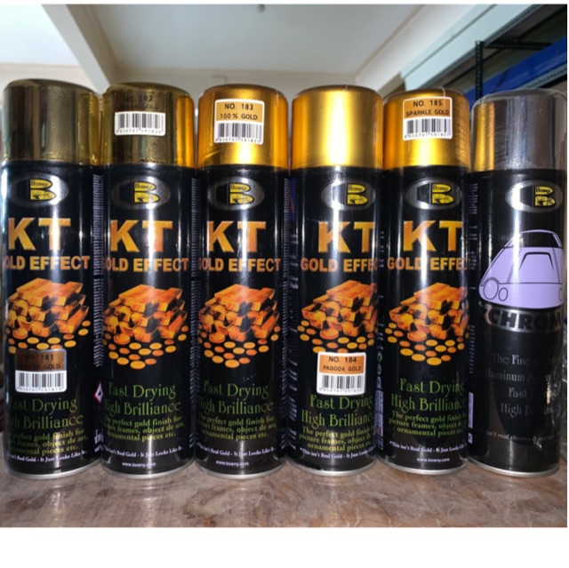 BOSNY KT Gold Effect / Chrome Finish Spray Paint Shopee Philippines