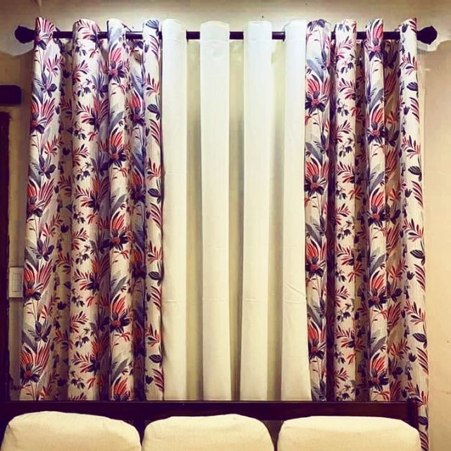 Curtains ( 3 in 1 ) Assorted colors(Kritona Fabric) | Shopee Philippines