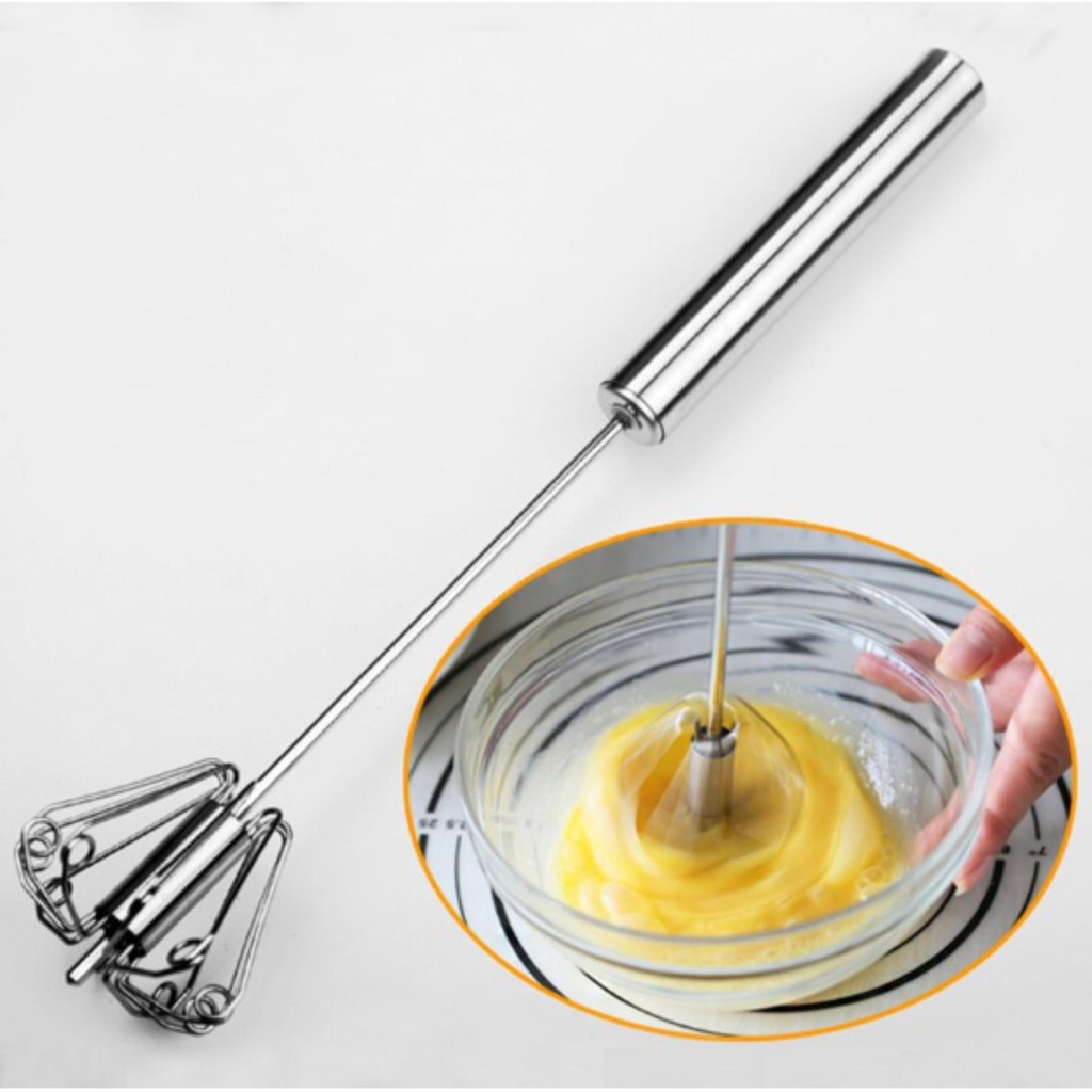Stainless steel manual egg beater rotating egg beater manual blender