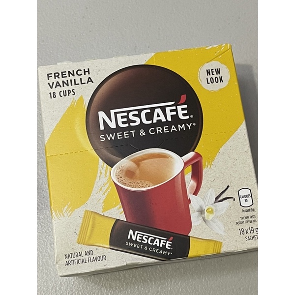 NESCAFÉ Sweet and Creamy French Vanilla Instant Coffee Mix Box, French