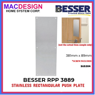 BESSER RPP3010 RPP3889 STAINLESS RECTANGULAR  PUSH PLATE #1