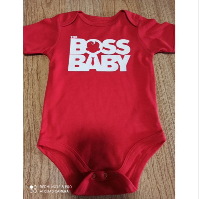 red baby bodysuit