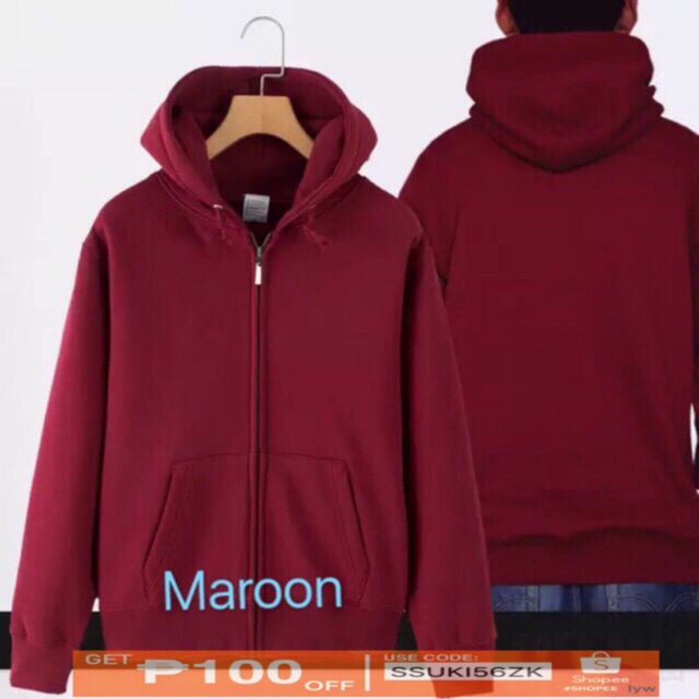 hoodie jacket maroon