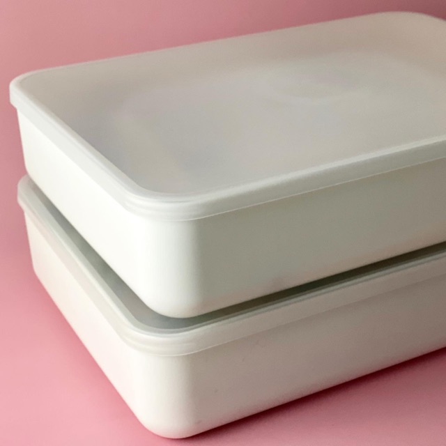 2 Storage Box Plastic White Organizer with Lid | Shopee Philippines